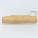 Christian Dior Trotter Canvas Schoudertas Beige Goud Auth 172239-9