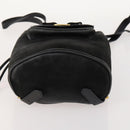Salvatore Ferragamo Vara Ribbon Backpack Leather Black Gold Auth 172240-11