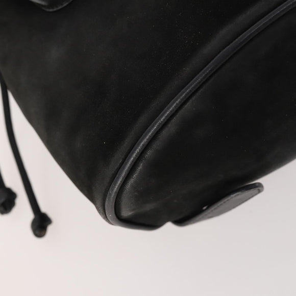 Salvatore Ferragamo Vara Ribbon Backpack Leather Black Gold Auth 172240