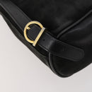 Salvatore Ferragamo Vara Ribbon Backpack Leather Black Gold Auth 172240-15