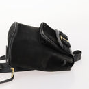 Salvatore Ferragamo Vara Ribbon Backpack Leather Black Gold Auth 172240-4