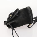 Salvatore Ferragamo Vara Ribbon Backpack Leather Black Gold Auth 172240-5