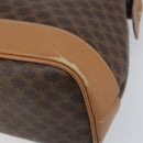 CELINE Macadam Canvas Hand Bag PVC Leather Brown Gold Auth 172241-9