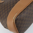 CELINE Macadam Canvas Hand Bag PVC Leather Brown Gold Auth 172241-14