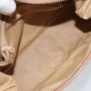 CELINE Macadam Canvas Hand Bag PVC Leather Brown Gold Auth 172241-10