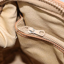 CELINE Macadam Canvas Hand Bag PVC Leather Brown Gold Auth 172241-22