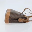 CELINE Macadam Canvas Hand Bag PVC Leather Brown Gold Auth 172241-3