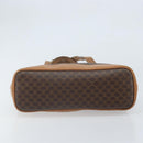 CELINE Macadam Canvas Hand Bag PVC Leather Brown Gold Auth 172241-5