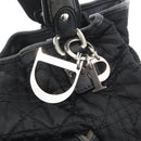 Christian Dior Hand Bag Nylon Black Silver Auth 172242-18