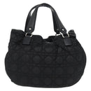 Christian Dior Hand Bag Nylon Black Silver Auth 172242-2