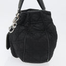 Christian Dior Hand Bag Nylon Black Silver Auth 172242-3