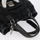 Christian Dior Hand Bag Nylon Black Silver Auth 172242-6