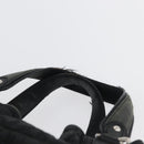 Christian Dior Hand Bag Nylon Black Silver Auth 172242-8