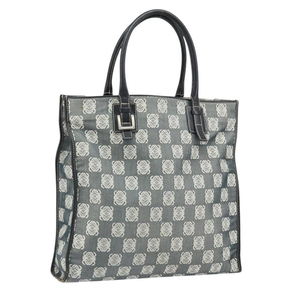 LOEWE Anagram Tote Bag Canvas Zwart Auth 172243