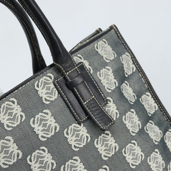 LOEWE Anagram Tote Bag Canvas Zwart Auth 172243