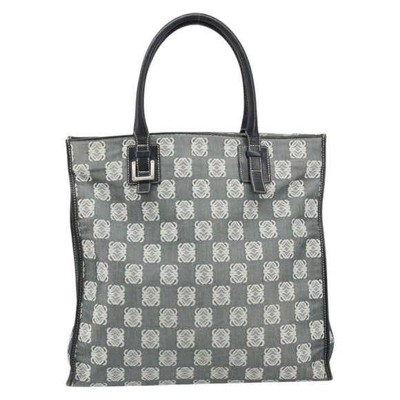 LOEWE Anagram Tote Bag Canvas Zwart Auth 172243