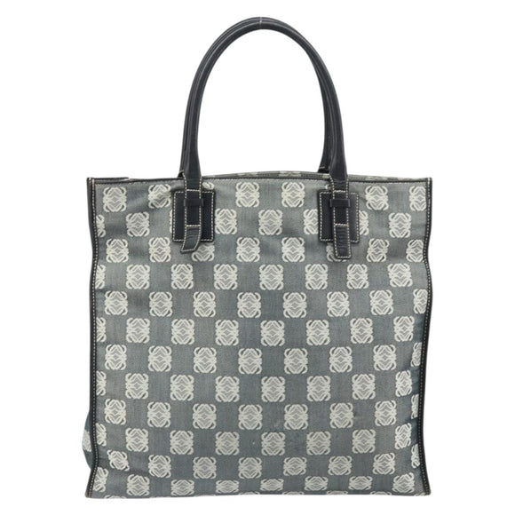 LOEWE Anagram Tote Bag Canvas Zwart Auth 172243