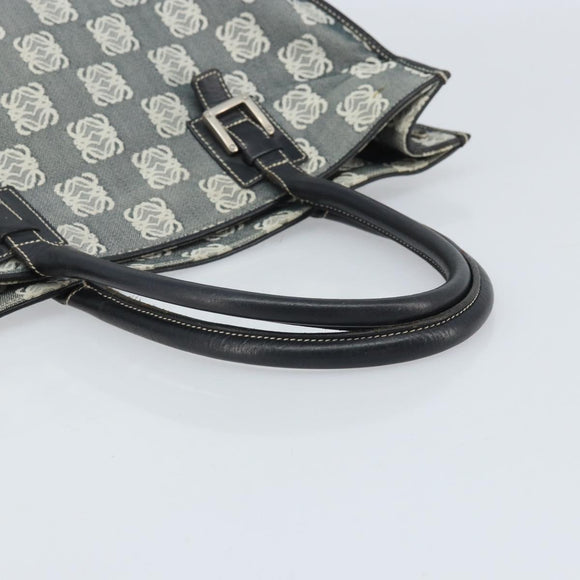 LOEWE Anagram Tote Bag Canvas Zwart Auth 172243