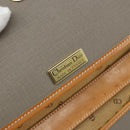 Christian Dior Chain Shoulder Bag Coated Canvas Gray Gold Auth 172247-16