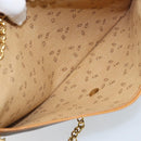 Christian Dior Chain Shoulder Bag Coated Canvas Gray Gold Auth 172247-17