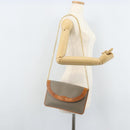 Christian Dior Chain Shoulder Bag Coated Canvas Gray Gold Auth 172247-20