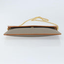 Christian Dior Chain Shoulder Bag Coated Canvas Gray Gold Auth 172247-9