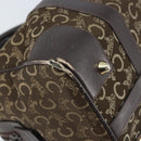 CELINE C Sulky Hand Bag Canvas Brown Gold Auth 172249-14