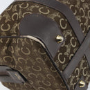 CELINE C Sulky Hand Bag Canvas Brown Gold Auth 172249-16
