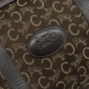 CELINE C Sulky Hand Bag Canvas Brown Gold Auth 172249-18