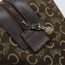 CELINE C Sulky Hand Bag Canvas Brown Gold Auth 172249-10