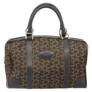 CELINE C Sulky Hand Bag Canvas Brown Gold Auth 172249-13