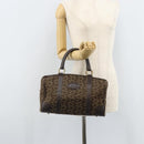 CELINE C Sulky Hand Bag Canvas Brown Gold Auth 172249-23