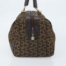 CELINE C Sulky Hand Bag Canvas Brown Gold Auth 172249-3