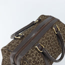 CELINE C Sulky Hand Bag Canvas Brown Gold Auth 172249-6