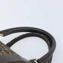 CELINE C Sulky Hand Bag Canvas Brown Gold Auth 172249-8
