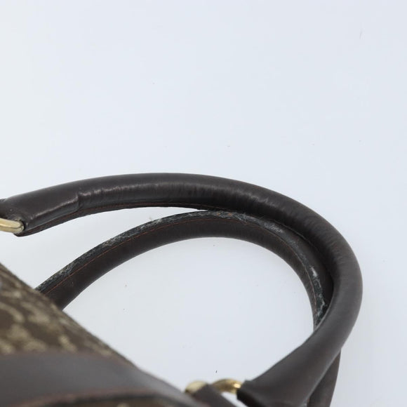 CELINE C Sulky Hand Bag Canvas Brown Gold Auth 172249