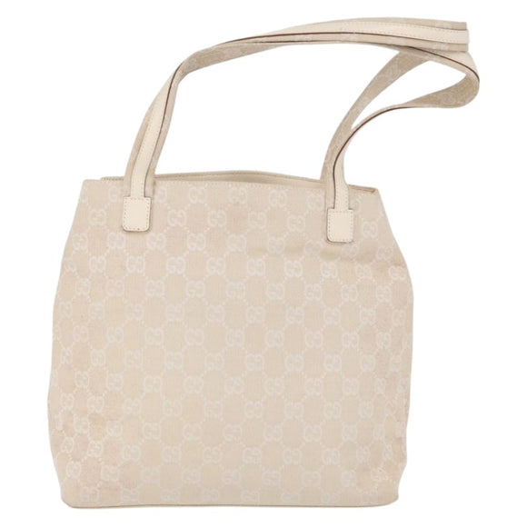GUCCI GG Canvas Hand Bag Ivory Silver 002 1076 3754 Auth 172252
