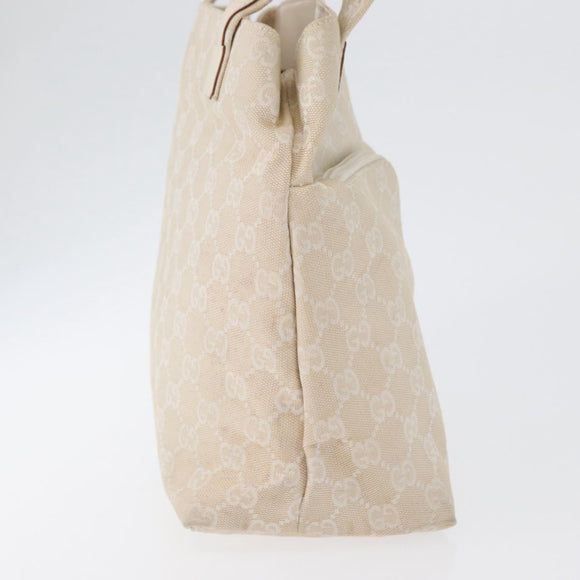 GUCCI GG Canvas Hand Bag Ivory Silver 002 1076 3754 Auth 172252
