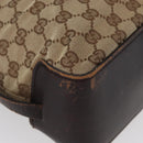 GUCCI GG Canvas Hand Bag Beige Gold 107757 Auth 172253-9