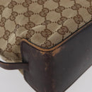 GUCCI GG Canvas Hand Bag Beige Gold 107757 Auth 172253-15
