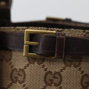 GUCCI GG Canvas Hand Bag Beige Gold 107757 Auth 172253-10
