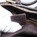 GUCCI GG Canvas Hand Bag Beige Gold 107757 Auth 172253-12