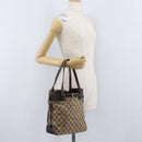 GUCCI GG Canvas Hand Bag Beige Gold 107757 Auth 172253-22