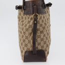 GUCCI GG Canvas Hand Bag Beige Gold 107757 Auth 172253-3