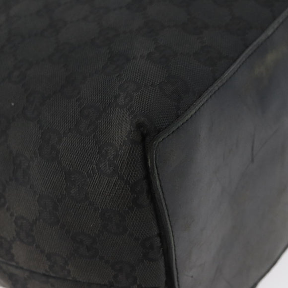 GUCCI GG Canvas Tote Bag Black Gold 002 1097 Auth 172254