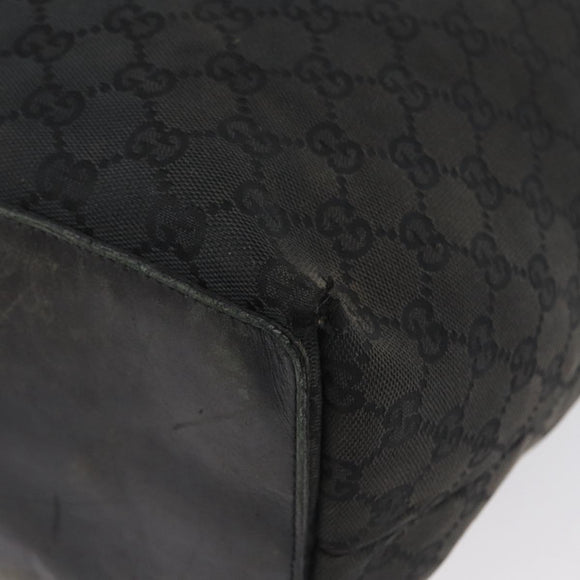 GUCCI GG Canvas Tote Bag Black Gold 002 1097 Auth 172254