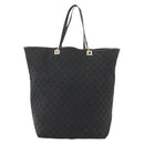 GUCCI GG Canvas Tote Bag Black Gold 002 1097 Auth 172254-13