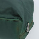 PRADA Hand Bag Nylon Green Silver Auth 172255-15
