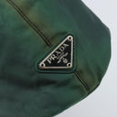 PRADA Hand Bag Nylon Green Silver Auth 172255-17