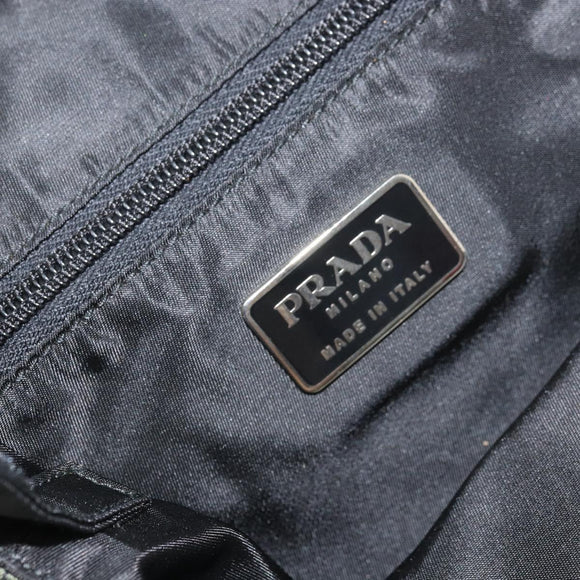 PRADA Hand Bag Nylon Green Silver Auth 172255